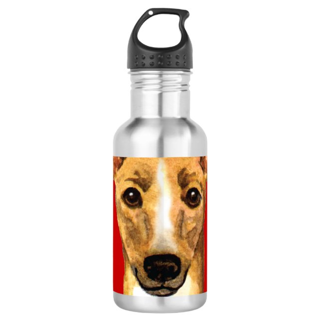 Italienischer Greyhound-Farbblock Trinkflasche (Vorderseite)
