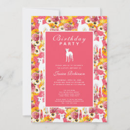 Italienischer Greyhound Floral Hund Lover Geburtst Einladung