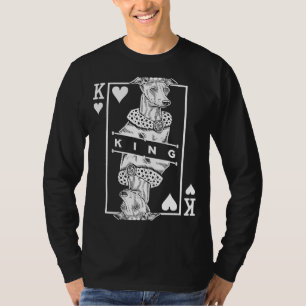 Italienischer Greyhound King of Hearts Hund Pop T-Shirt