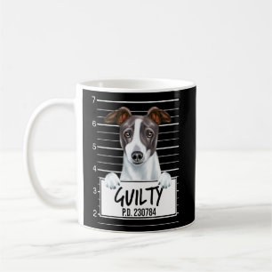 Italienischer Greyhound Mugshot Guilty Dog Kaffeetasse