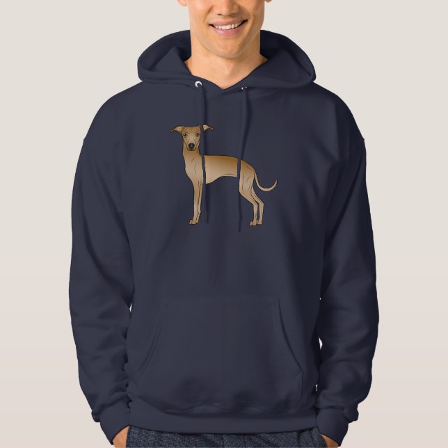 Italienischer Greyhound Niedlicher Cartoon Dog Des Hoodie (Vorderseite)