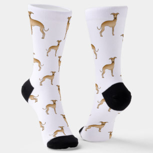 Italienischer Greyhound Niedlicher Cartoon Dog Mus Socken