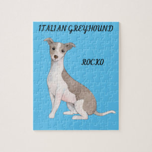 ITALIENISCHER GREYHOUND PUZZLE & PERSONALISIERTER 