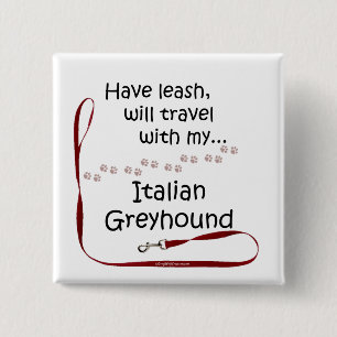 Italienischer Greyhound Travel Leash - Schaltfläch Button