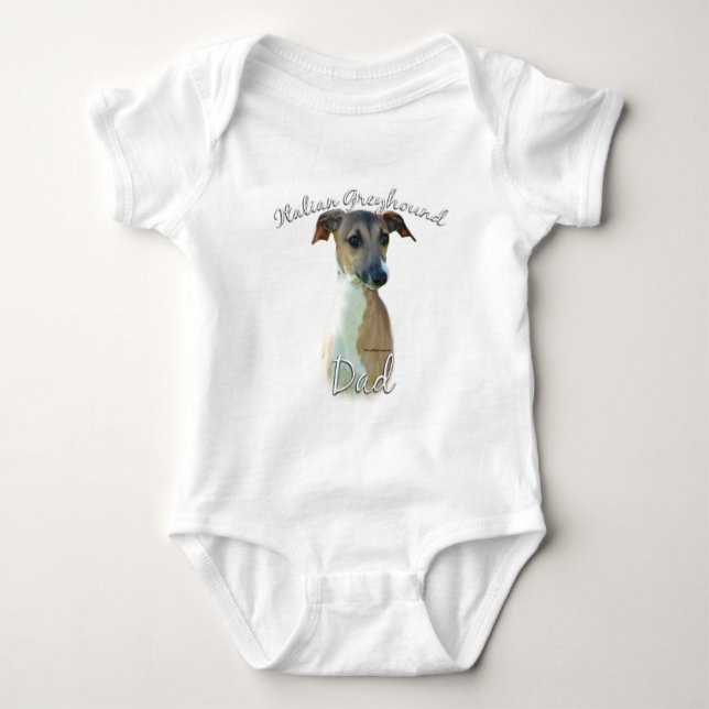 Italienischer Greyhound-Vater 2 Baby Strampler (Vorderseite)