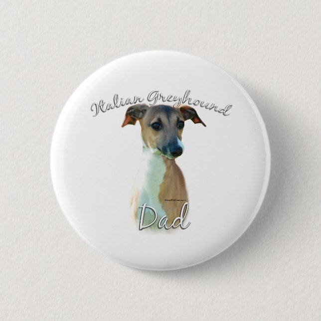Italienischer Greyhound-Vater 2 Button (Vorderseite)