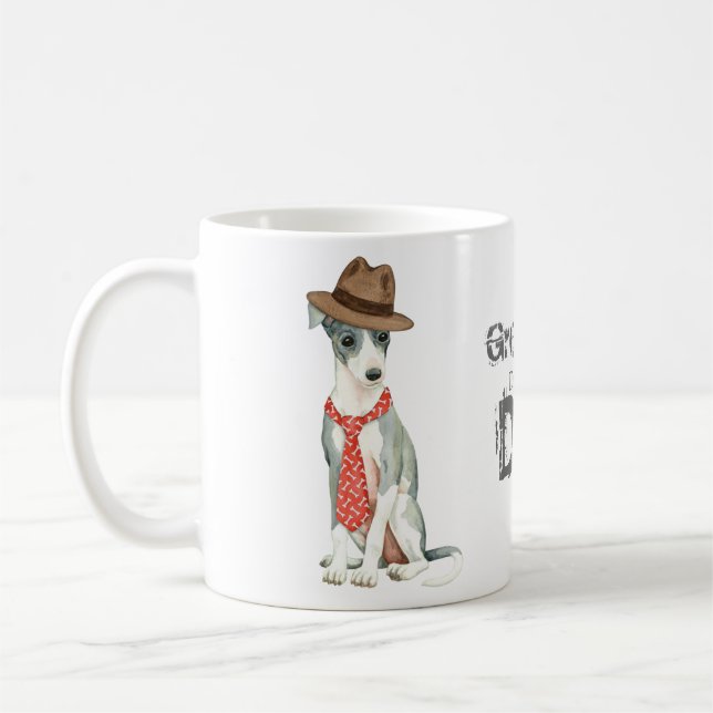 Italienischer Greyhound-Vater Tasse (Links)