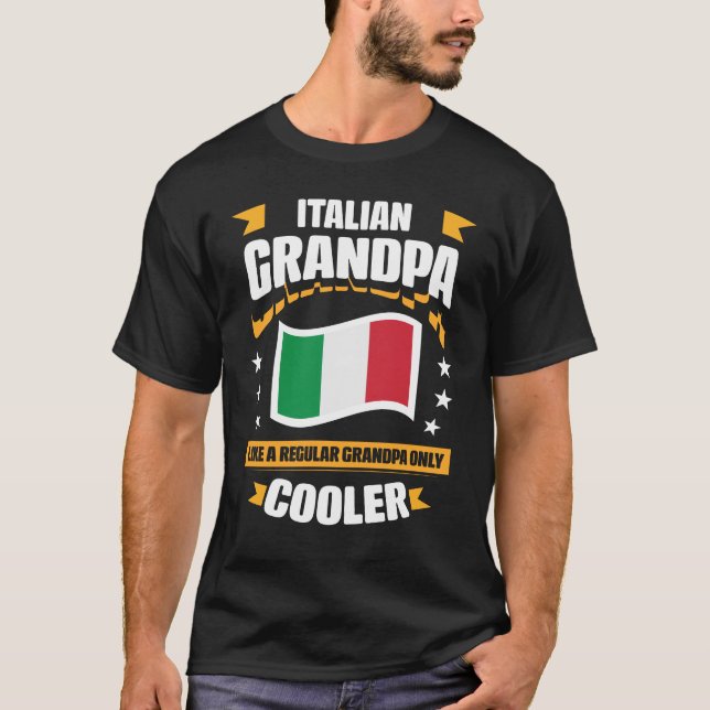 Italienischer Großvater Funny Großvater T-Shirt (Vorderseite)