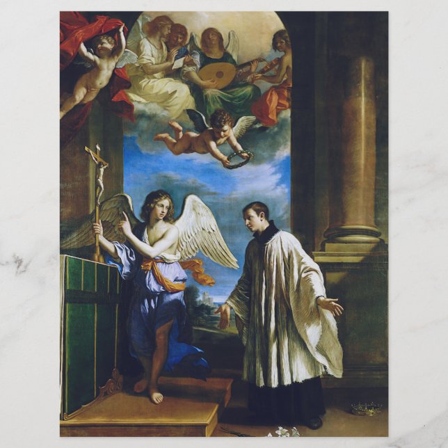 Italienischer Heiliger Aloysius Gonzaga Flyer (Vorne)