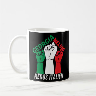 Italienischer Heroes Georgia Meloni Héros Italien Kaffeetasse