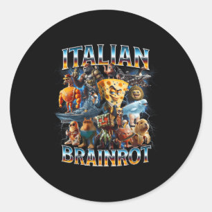 Italienischer Hirnrot Italienischer Hirnrot Lustig Runder Aufkleber