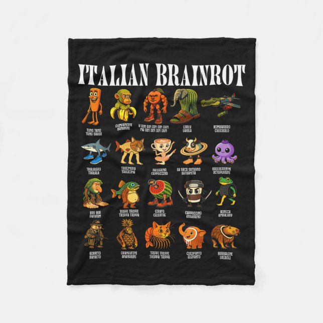 Italienischer Hirnverfall Italienischer Hirnverfal Fleecedecke (Vorderseite)