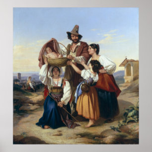 Italienischer Hirt, 1835 Poster