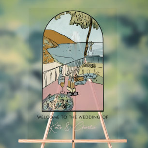 Italienischer Hochzeitsempfang Acrylschild