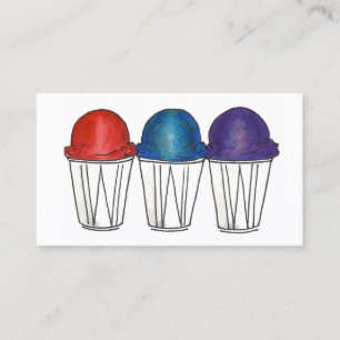 Italienischer Ice Sno Cone Shaved Ice Food Snocone Visitenkarte