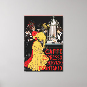 Italienischer Kaffee Bar Espresso und Poster Leinwanddruck