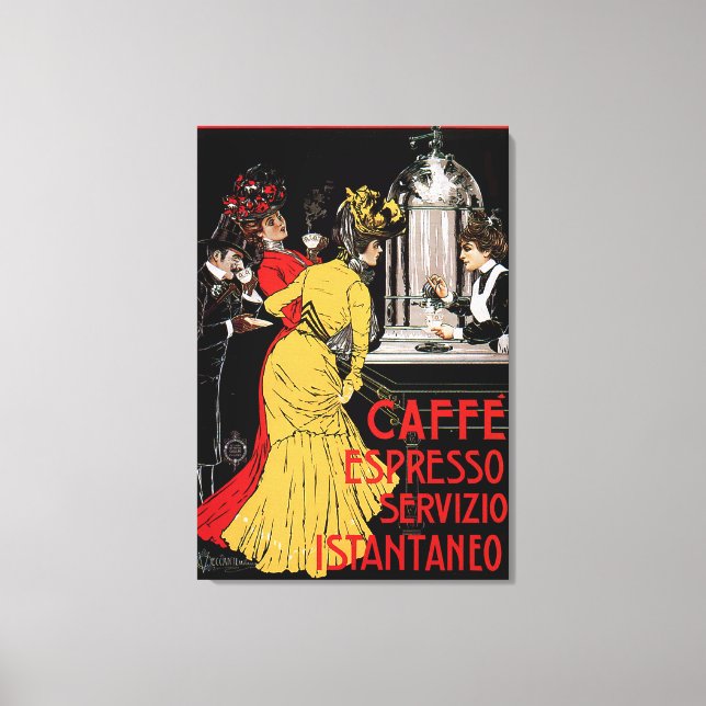 Italienischer Kaffee Bar Espresso und Poster Leinwanddruck (Vorderseite)