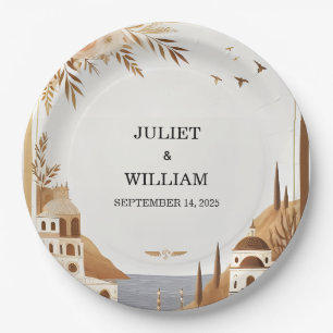 Italienischer Kaffee Sorrento Lässige Hochzeit Pappteller