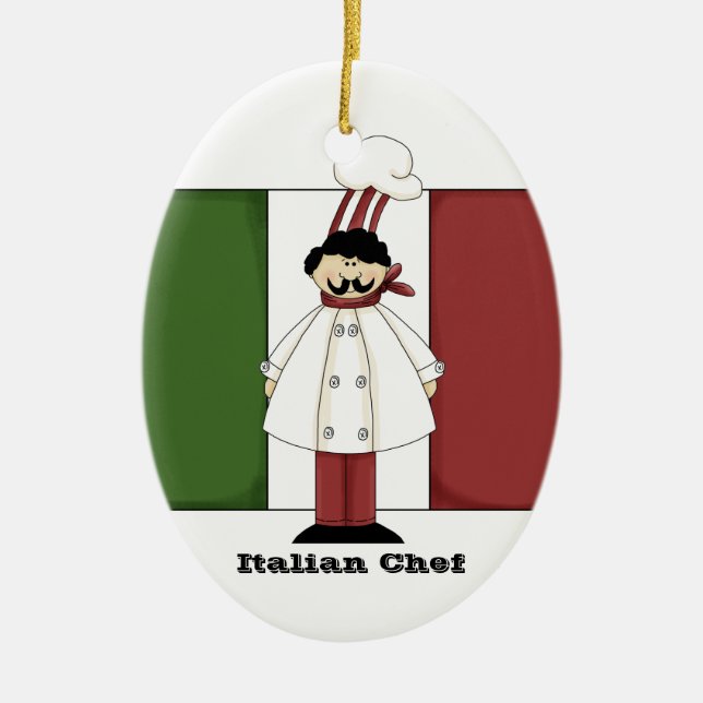 Italienischer Koch #1 Küche Keramik Ornament (Vorne)