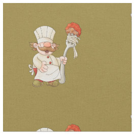 Italienischer Koch Spaghetti & Meatballs Stoff