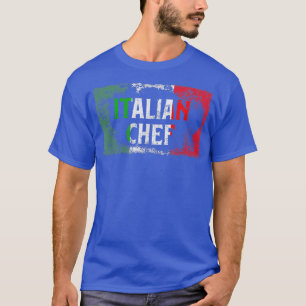 Italienischer Koch Vintage Flagge für das Cooking  T-Shirt