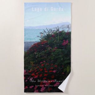 Italienischer Lago di Garda Floral Fotografie Strandtuch