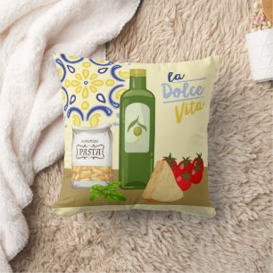 Italienischer Lebensmarkt Kissen