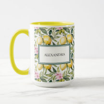 Italienischer Lemon Blossom Mittelmeer Wasserfarbe