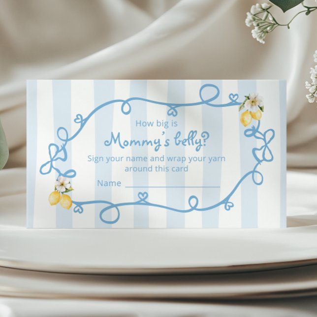 Italienischer Lemon Blue Bows Wie groß ist Mommys  Begleitkarte (Von Creator hochgeladen)