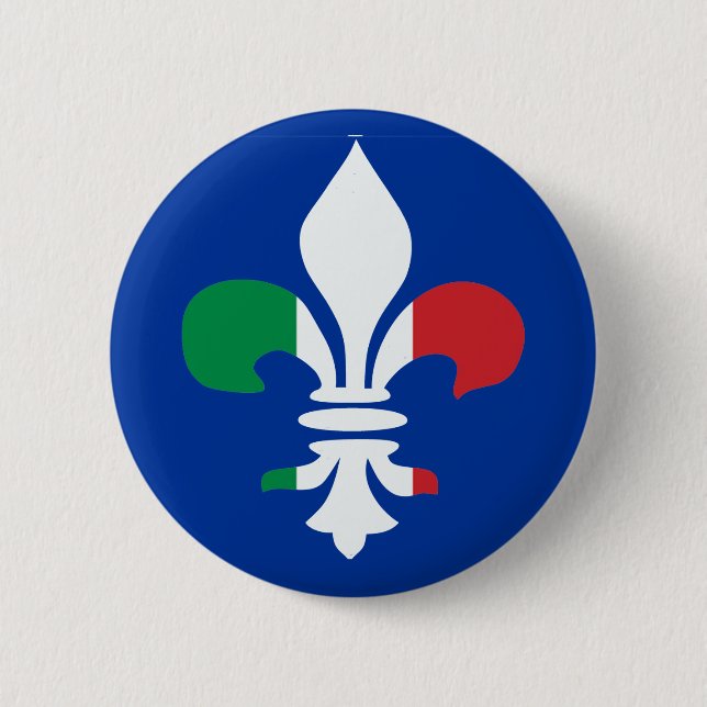 Italienischer Lilien-Knopf Button (Vorderseite)