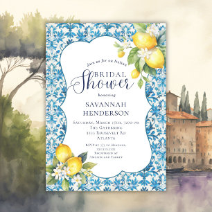 Italienischer Limoncello Amalfi Sommer-Brautjungf Einladung