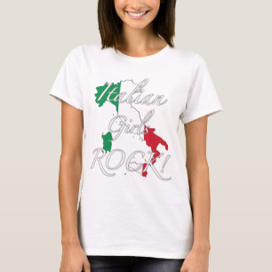 Italienischer Mädchen-Felsen! T-Shirt