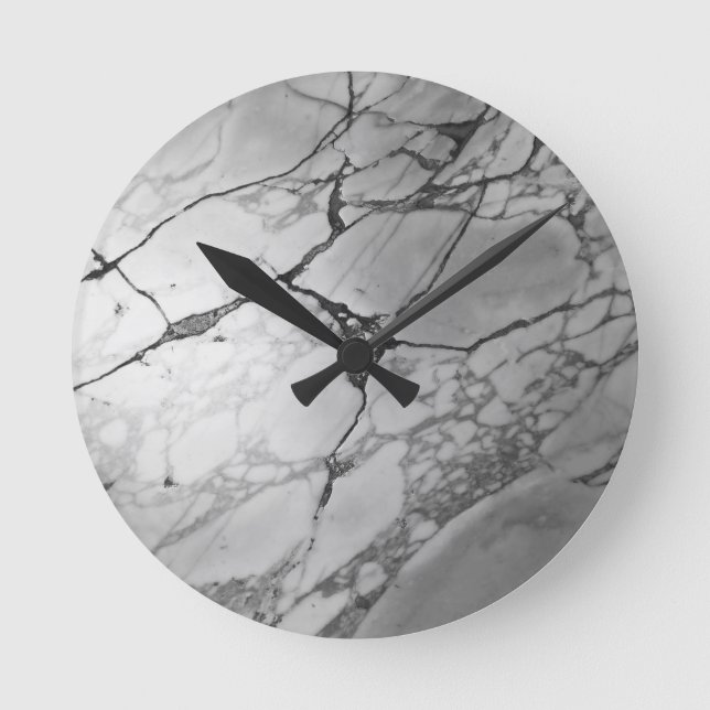 Italienischer Marmor #3 (Imitat-Marmor) #marble #t Runde Wanduhr (Vorderseite)
