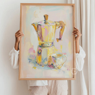 Italienischer Moka-Kaffee-Espresso-Küchenwandkunst Poster