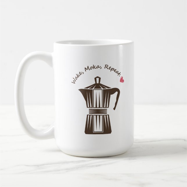 Italienischer Moka-Kaffeekopf Kaffeetasse (Links)