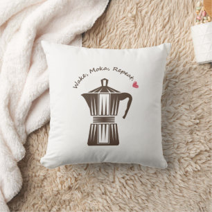 Italienischer Moka-Kaffeekopf Kissen