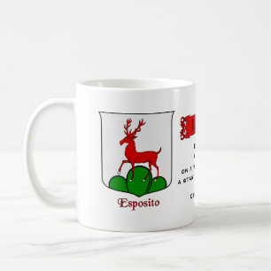 Italienischer Nachname Esposito Heraldic Shield n  Kaffeetasse