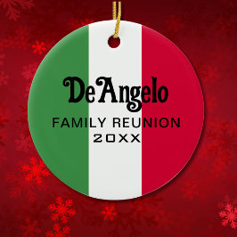 Italienischer Nachname Name Benutzerdefinierte Fla Keramik Ornament