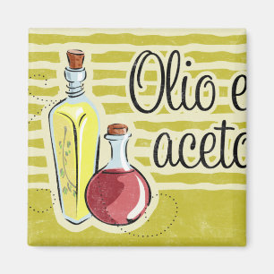 Italienischer Öl-u. Essig-Küchen-Magnet Magnet