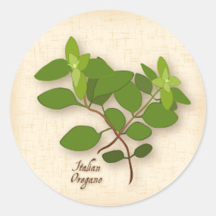 Italienischer Oregano-Rundsticker Runder Aufkleber