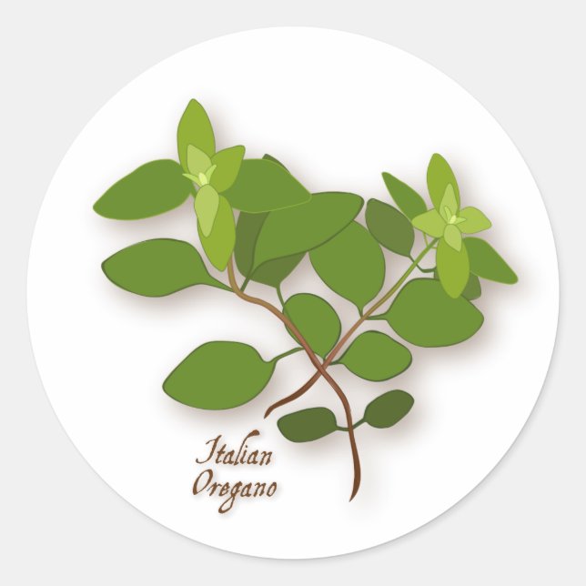 Italienischer Oregano-Rundsticker Runder Aufkleber (Vorderseite)