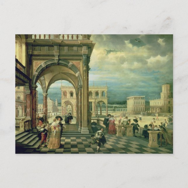 Italienischer Palast, 1623 Postkarte (Vorderseite)