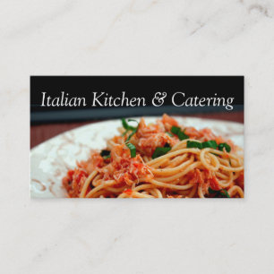 Italienischer Pasta Catering Party Service Visitenkarte