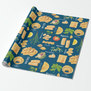 Italienischer Pasta Wrapping Papper Geschenkpapier