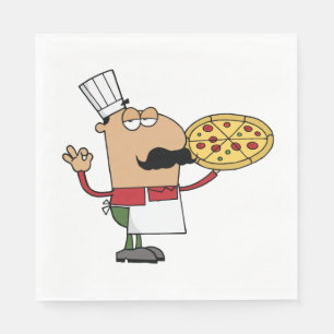 Italienischer Pizza-Koch Serviette