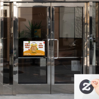 Italienischer Pizzaladen Geschäfts-Pizza-Zeit anpa Fensteraufkleber
