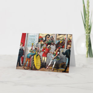 Italienischer politischer Cartoon der Circus-Künst Karte