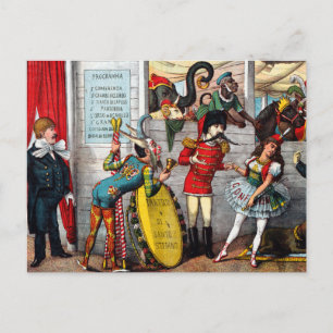 Italienischer politischer Cartoon der Circus-Künst Postkarte