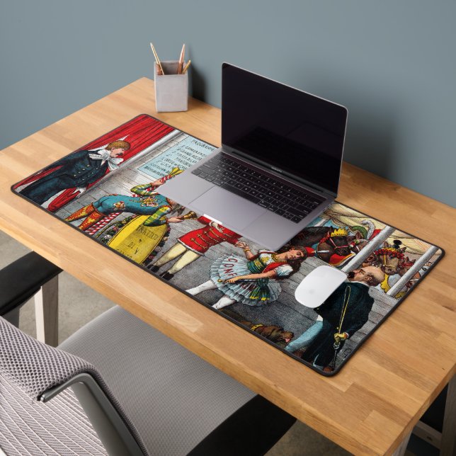 Italienischer politischer Cartoon der Circus-Künst Schreibtischunterlage (Büro 2)