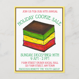 Italienischer Regenbogen Seven 7 Layer Holiday Coo Einladungspostkarte